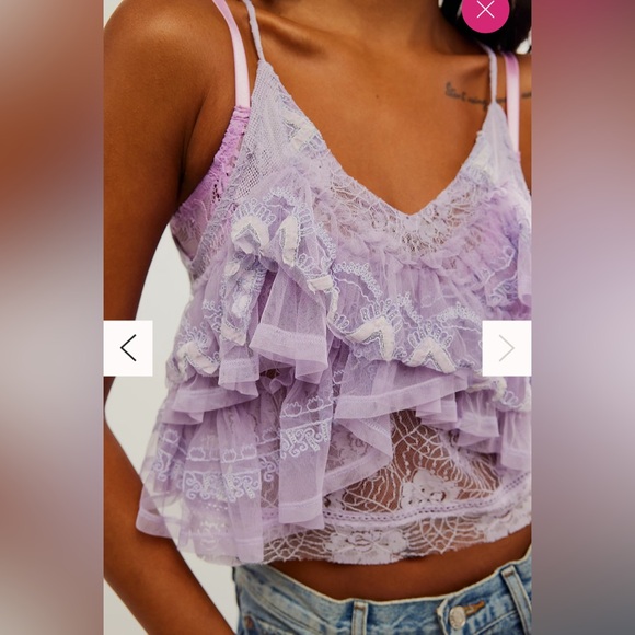 Free People In the Clouds Top in Purple - Picture 4 of 5
